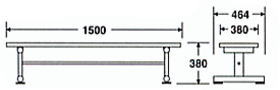 パンチングベンチ E-1500の形状寸法
