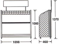 キーレス傘立SD�U 36本立の形状寸法