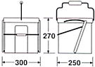 モップ絞り器S（小型タイプ）の形状寸法