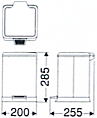 サニタリーボックスST-K6の形状寸法