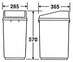 エコ分別トラッシュペールW30の形状寸法