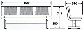 パンチングベンチ D-1500の形状寸法