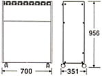 StoreStyle 傘立Case16 カード（カードロック式）の形状寸法