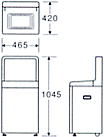 傘入れ袋スタンド（ダストボックス兼用） NS-45の形状寸法