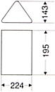 L・トイレコーナー AL三角型の形状寸法