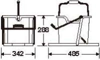 モップ絞り器C型（ステップタイプ）の形状寸法